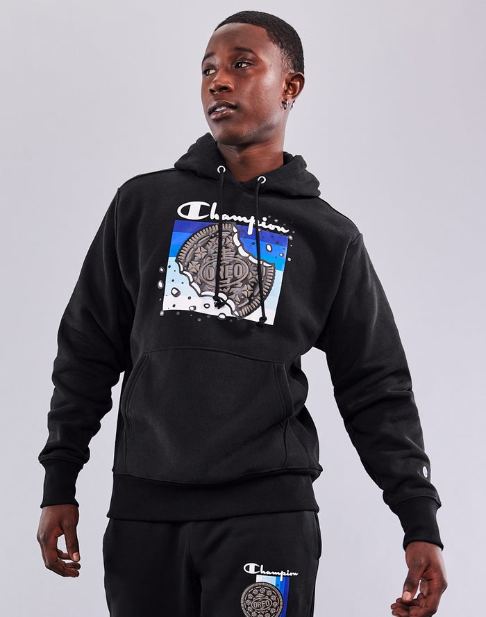 Champion Hoodie Heren - Zwart - Oreo® Reverse Weave Cookie Bites ( 638457-TVF )